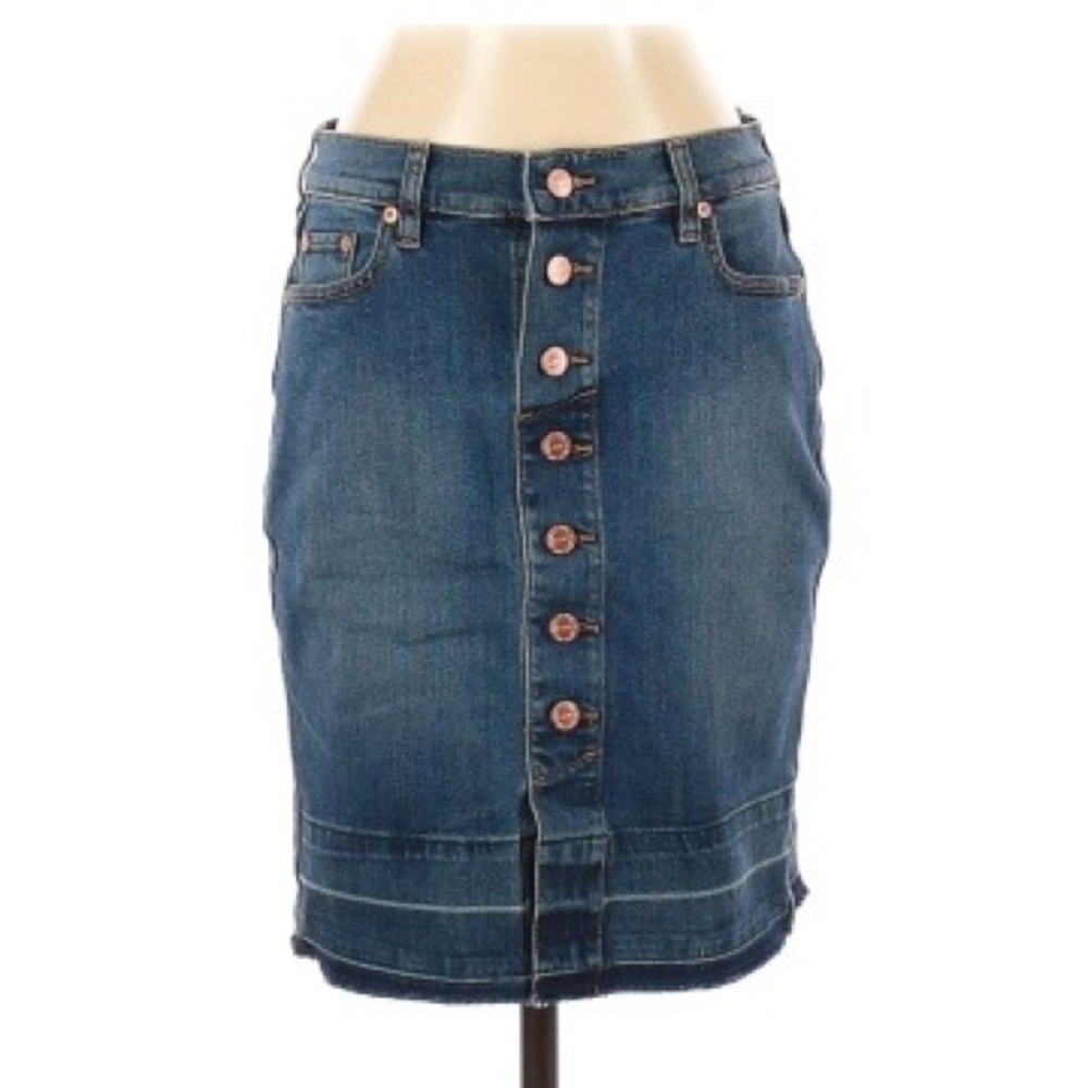 NWOT LOFT outlet Button Down denim Skirt